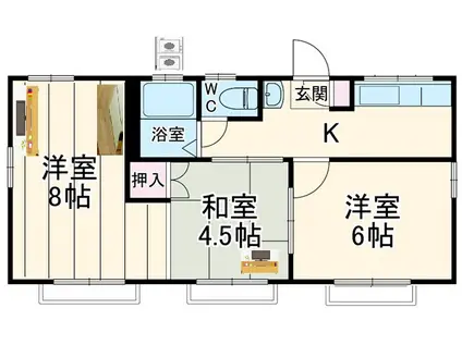 コーポ吉澤(3K/1階)の間取り写真