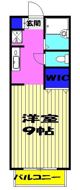 京成電鉄本線 京成大久保駅 徒歩11分 2階建 築31年(1K/1階)の間取り写真