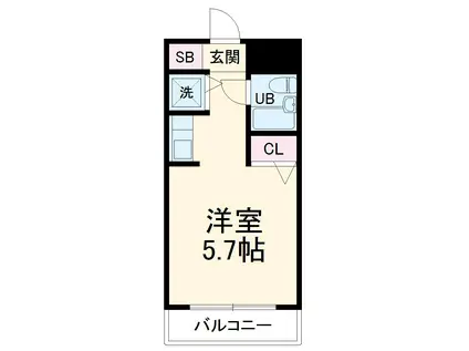 ジョイフル武蔵小杉(ワンルーム/3階)の間取り写真