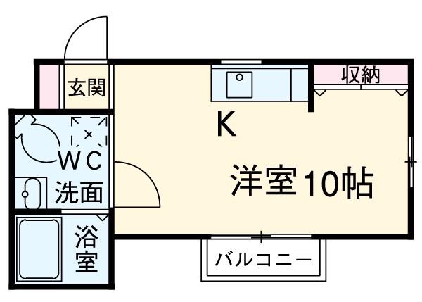 ラフェット蒔田(ワンルーム/1階)の間取り写真