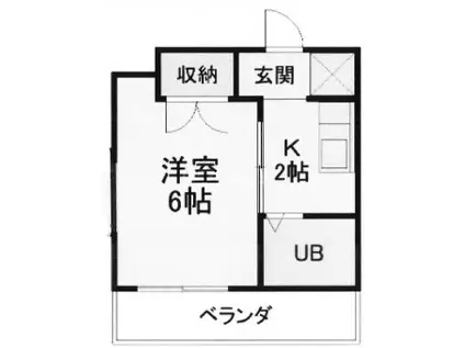 クレストホームズ南行徳Ⅱ(1K/3階)の間取り写真