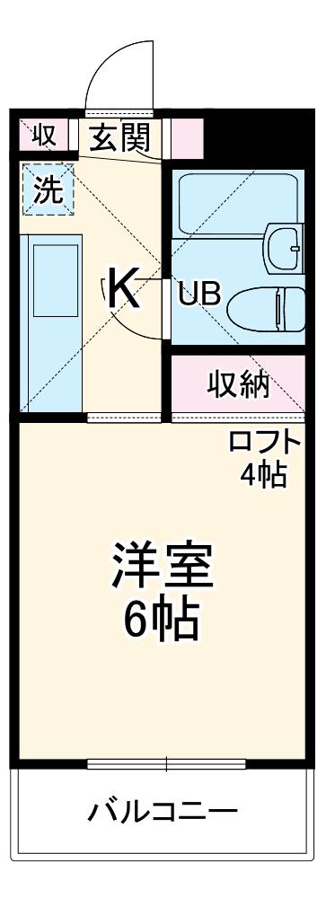 シャトーコバヤシ(1K/3階)の間取り写真
