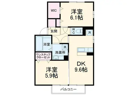 クレールSAKURA(2DK/1階)の間取り写真