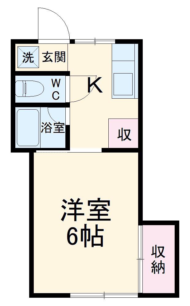山本ハイツ(1K/1階)の間取り写真
