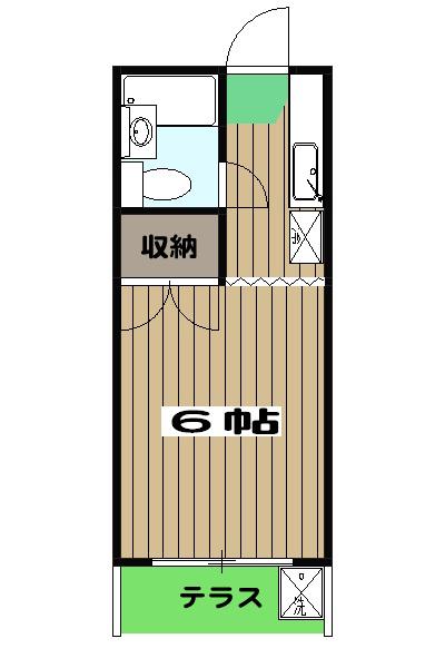 コーポ新井(ワンルーム/1階)の間取り写真