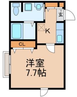 KF MAIHAMA(1K/1階)の間取り写真