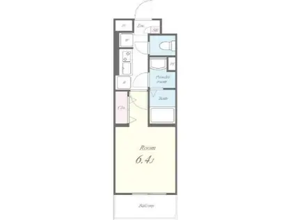 VIEW TERRACEⅡ(1K/3階)の間取り写真