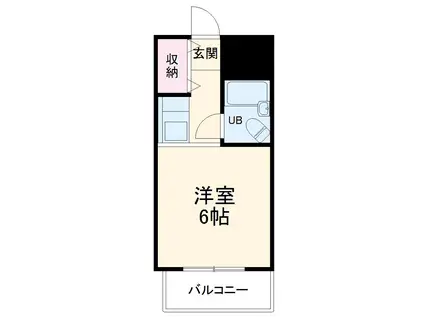 セシーズ武蔵小杉(ワンルーム/2階)の間取り写真