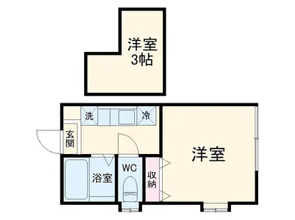 アクア和田(1K/1階)の間取り写真