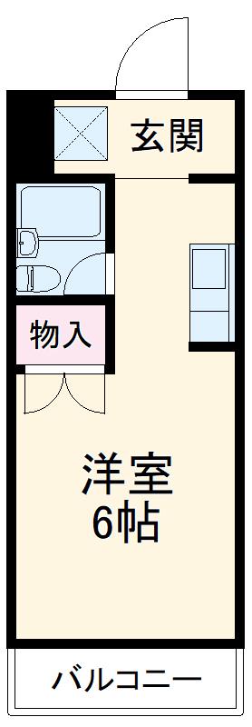 コーヨーマンションプロミネンス(1K/2階)の間取り写真