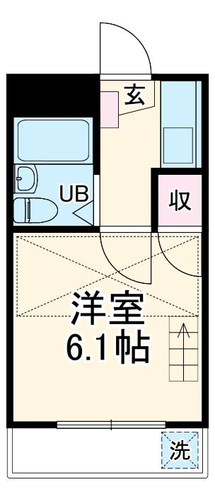 リエス森孝(1K/1階)の間取り写真