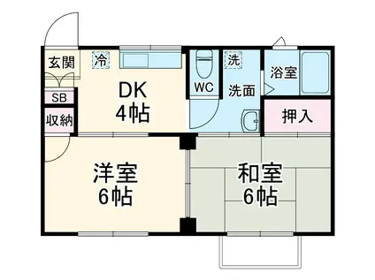 レクス26(2DK/1階)の間取り写真