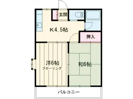 メゾン・ブランシュ(2K/2階)の間取り写真