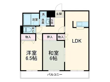 グレース新城Ⅱ(2LDK/3階)の間取り写真
