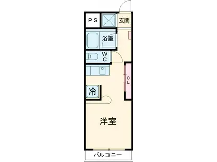 井の頭グリーンハイム(ワンルーム/1階)の間取り写真
