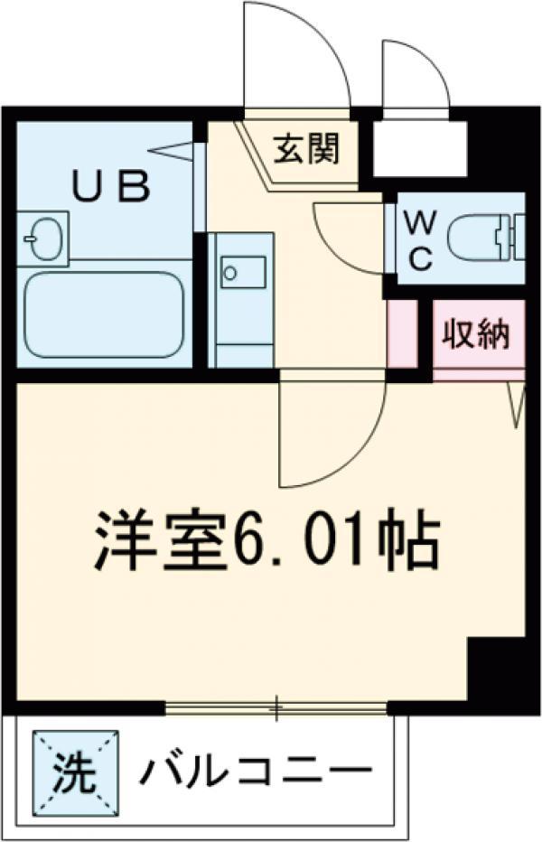 ワイズ池上(1K/4階)の間取り写真