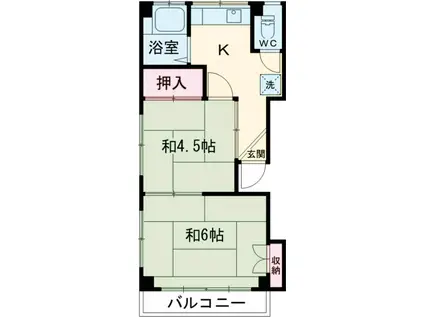 ともえマンション(2K/2階)の間取り写真