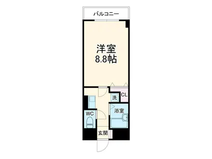 大協マンション(1K/3階)の間取り写真