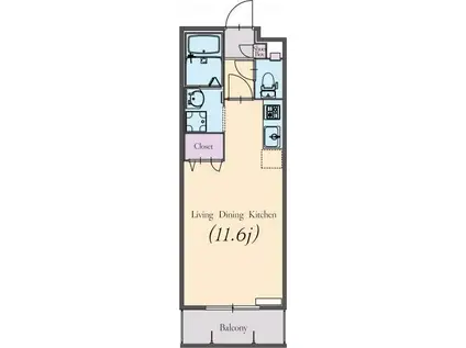 アルバ・エトワール(ワンルーム/3階)の間取り写真