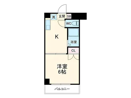 リーヴェルステージ横浜西(1DK/1階)の間取り写真