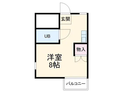 ハイツハヤシ(ワンルーム/3階)の間取り写真