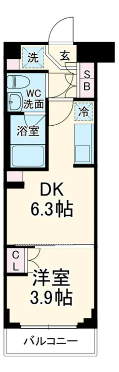 ハーモニーレジデンス武蔵小杉フォレストスクエア 3階階 間取り