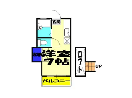 カサフローラ鷺沼台(ワンルーム/2階)の間取り写真