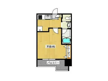 ファーストステージ湘南台(1K/4階)の間取り写真