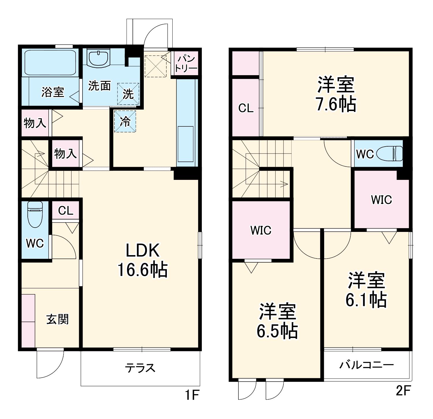 ＴＫＭ　Ａ棟(3LDK)の間取り写真