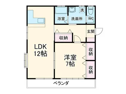 オンブラージュ(1LDK/1階)の間取り写真