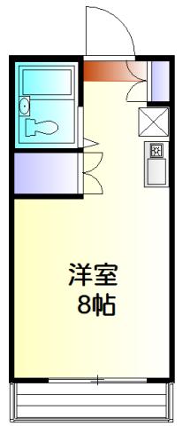 ガーデンパレス湘南台(ワンルーム/5階)の間取り写真