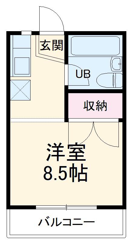 メゾンヤザコ(ワンルーム/1階)の間取り写真
