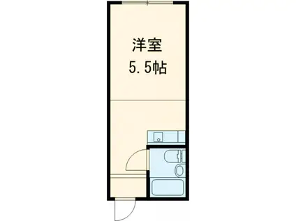 エイショウブロア(ワンルーム/3階)の間取り写真