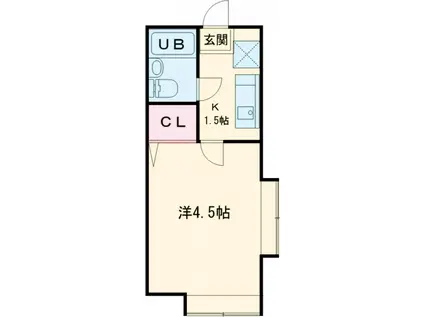 グリーンハイツ(1K/2階)の間取り写真