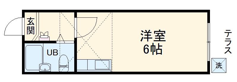 レオパレス大口(ワンルーム/1階)の間取り写真