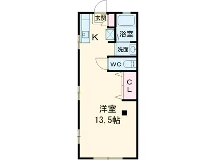 ハイツ松嶋(ワンルーム/1階)の間取り写真