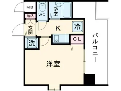 トーシンフェニックス吉祥寺クアトロ(1K/7階)の間取り写真