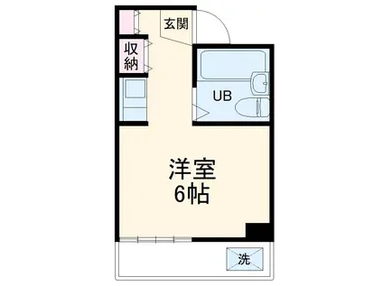 フローレンス山手(ワンルーム/1階)の間取り写真