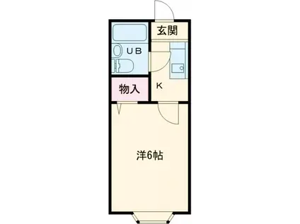 タウンコート篠崎A(1K/1階)の間取り写真