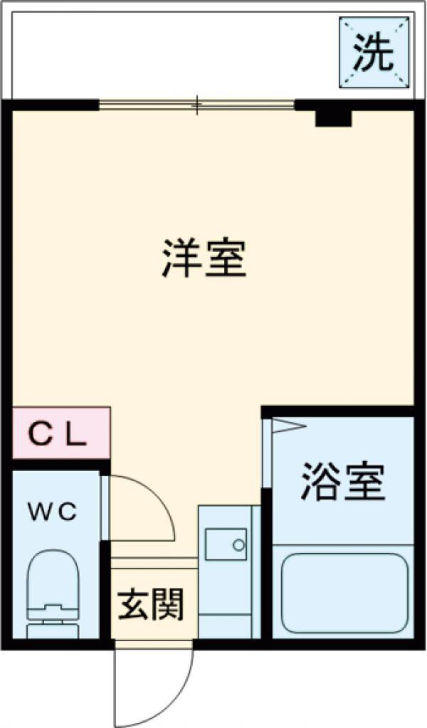 コーポリリック(ワンルーム/2階)の間取り写真