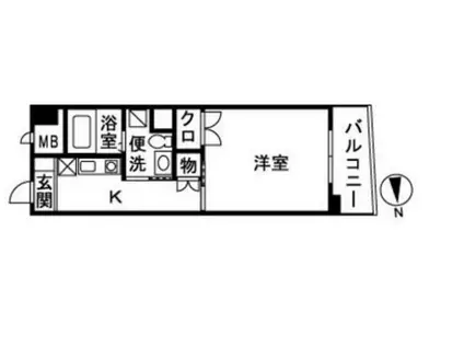 ブレクレール湘南(1K/4階)の間取り写真