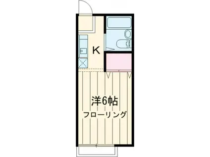 メゾン三鷹台(1K/1階)の間取り写真