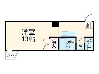 ビッグウッドビルド(ワンルーム/5階)の間取り写真
