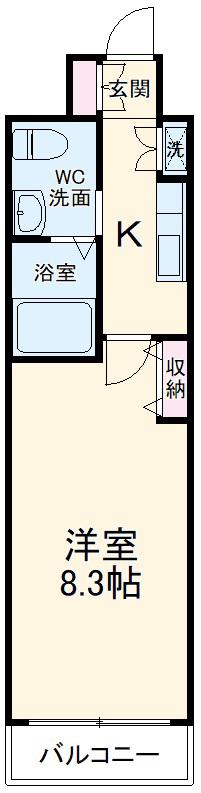 HUMANハイム幕張本郷(ワンルーム/3階)の間取り写真