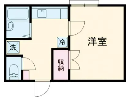 クレドールⅠ(1K/2階)の間取り写真