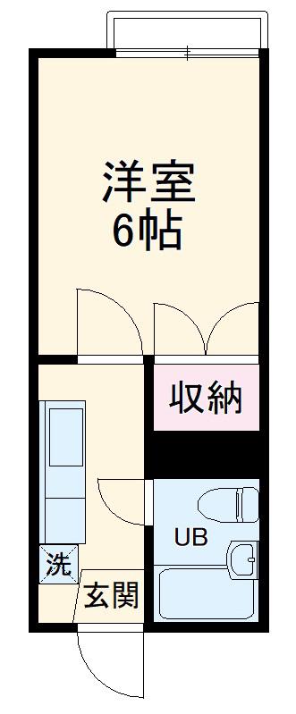 曽我マンション(1K/2階)の間取り写真