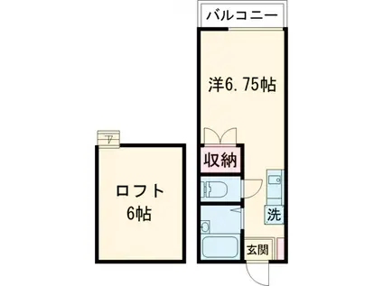 メゾンルミエール1(1K/1階)の間取り写真