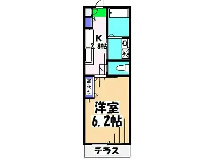 メゾンエテルナ(1K/1階)の間取り写真