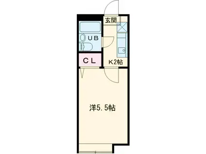 サニーコート北葛西B(1K/2階)の間取り写真