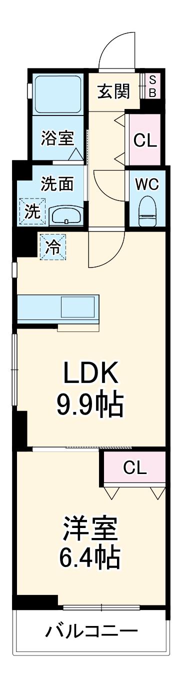 KAリリーマンション(1LDK/2階)の間取り写真